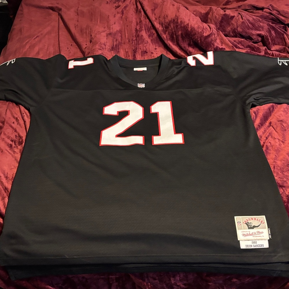Mitchell & Ness Black and Red Jersey